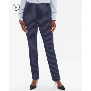 Chico's So Slimming Petite Juliet Pinstriped Straight-Leg Pants 3P XL Petite